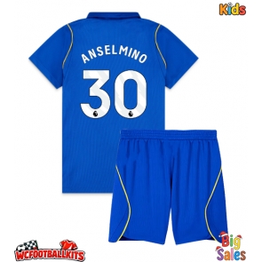 Chelsea Aaron Anselmino #30 Replica Home Stadium Kit for Kids 2026-27 Short Sleeve (+ pants)